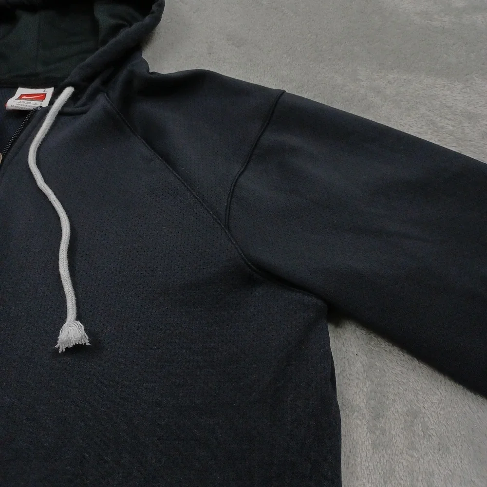 Nike Jacket Womens Large Black Casual Hooded Pockets Full Zip Y2K